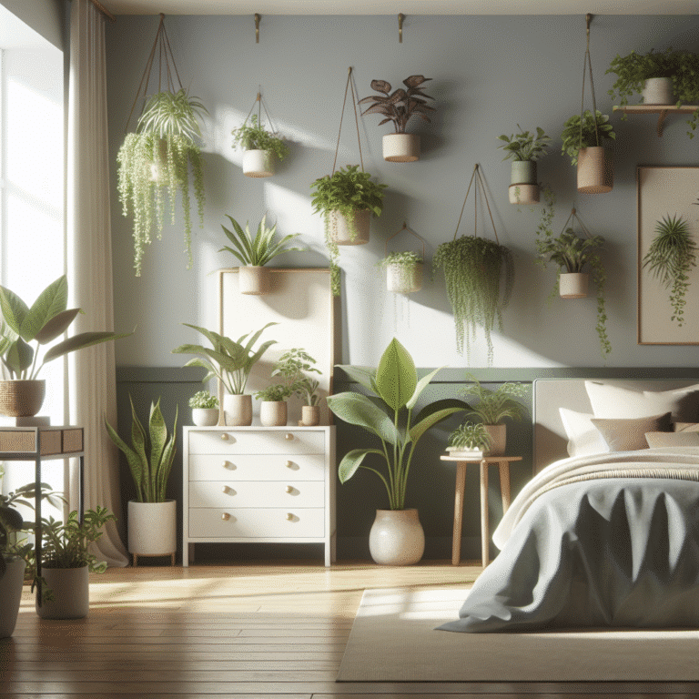 Air-purifying plants that create a serene bedroom atmosphere