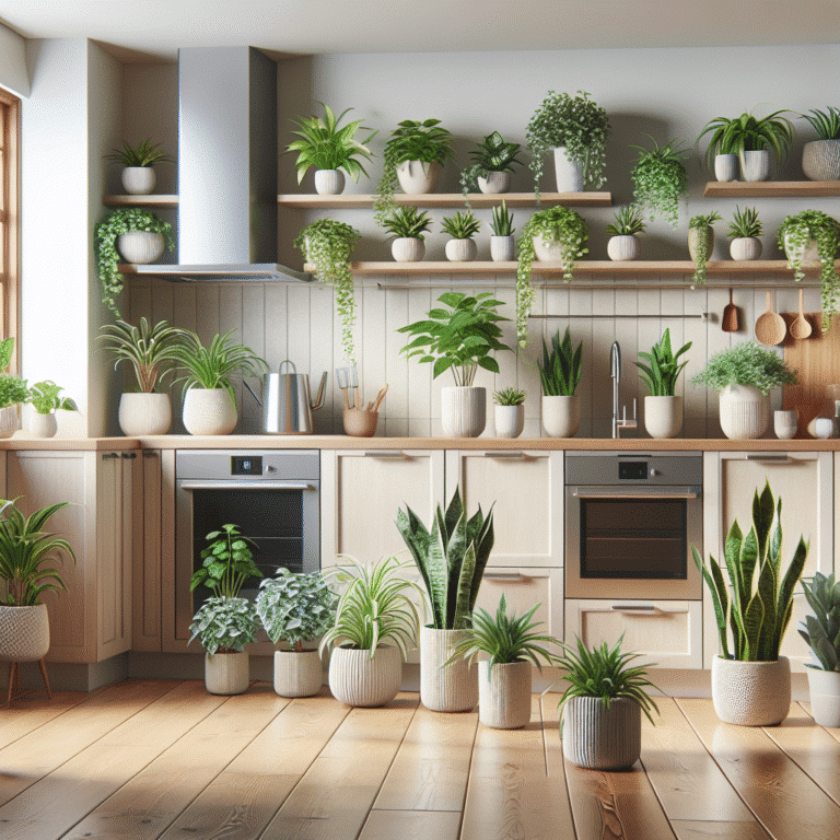 Compact air-purifying plants ideal for kitchen spaces